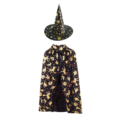 Kinder Halloween Kostüm, Hexen Zauberer Umhang,Halloween Kostüme,Hexe Zauberer Umhang mit Hut für Kinder, Zauberer Mantel mit Requisiten für Jungen Mädchen Cosplay party Kinder Halloween Kostüm, Hexen Zauberer Umhang,Halloween Kostüme,Hexe Zauberer Umhang mit Hut für Kinder, Zauberer Mantel mit Requisiten für Jungen Mädchen Cosplay party von Zehan Zitong