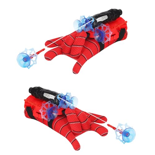 Zehan Zitong 2 Set Spider Launcher Handschuh,Kids Spider Hero Handschuhe,Handgelenk Spielzeug Set,Held Launcher,Lustiges Lernspielzeug Kostüm Requisiten für Kinder (A) von Zehan Zitong