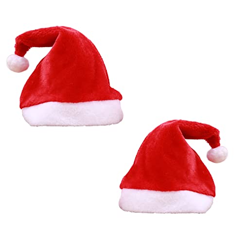 Zehan Zitong 2Stück Weihnachtsmütze Nikolausmütze Plüsch ,Rot Dicker Fellrand aus Plüsch Nikolaus Mütze ,Weihnachtsfeier Weihnachtsmarkt ,WeihnachtenNeujahrsgeschenk Zehan Zitong 2Stück Weihnachtsmütze Nikolausmütze Plüsch ,Rot Dicker Fellrand aus Plüsch Nikolaus Mütze ,Weihnachtsfeier Weihnachtsmarkt ,WeihnachtenNeujahrsgeschenk von Zehan Zitong