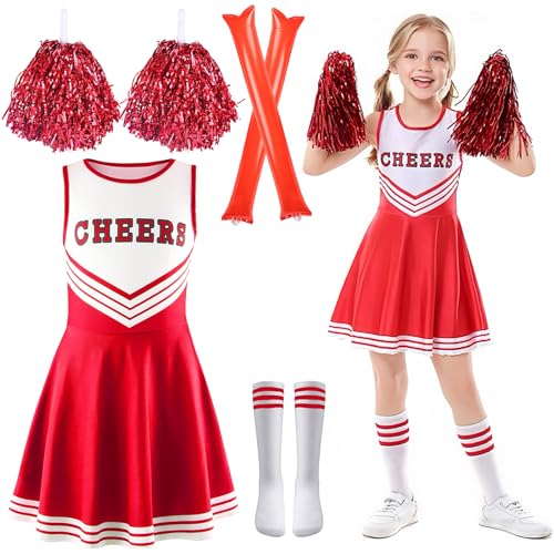 Kinderkostüm Cheerleader,Cheerleader Kostüm Kinder Kleid,Kinder Cheer Outfitmit Pompons,Faschingskostüme kinder Cheerleading,Cheerleading Kleid Cheer Uniformen Karneval Kostüm für 8-13 Jahre Kinderkostüm Cheerleader,Cheerleader Kostüm Kinder Kleid,Kinder Cheer Outfitmit Pompons,Faschingskostüme kinder Cheerleading,Cheerleading Kleid Cheer Uniformen Karneval Kostüm für 8-13 Jahre von ZeiLaBang Kakadi