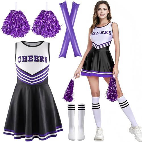 ZeiLaBang Kakadi Cheerleader Kostüm Damen für Erwachsene,Kostüm Cheerleader,Cheerleadering Outfit Fancy Dress Uniform,Cheerleadering Outfit Mädchen,Pompoms und Socken für Karneval, Mottoparty ZeiLaBang Kakadi Cheerleader Kostüm Damen für Erwachsene,Kostüm Cheerleader,Cheerleadering Outfit Fancy Dress Uniform,Cheerleadering Outfit Mädchen,Pompoms und Socken für Karneval, Mottoparty von ZeiLaBang Kakadi