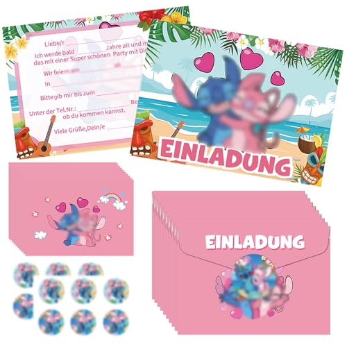 Einladungskarten Kindergeburtstag,12 Umschläge,12 Deutsche Einladungskarten,12 Tattoo Aufkleber,Partyeinladungen Einladungen Kinder,Einladungskarten Geburtstag Junge Madchen von ZeiLaBang Kakadi