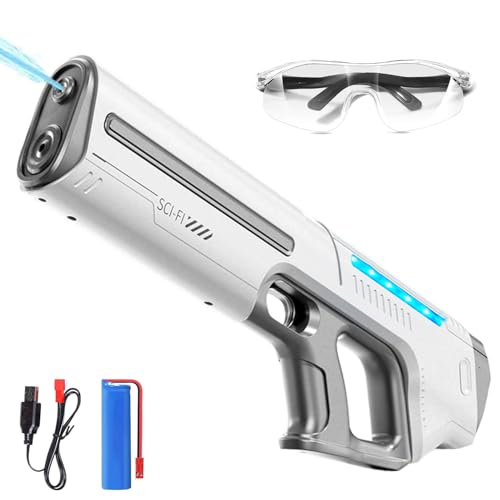 Elektrische Wasserpistole,Automatische Wasserspritzpistole für Erwachsene Kinder,Hoher Kapazität Wasserpistole,Große Spritzpistole,Elektrische Wasserpistole für Pool Strand AktivitäTen Im Freien von ZeiLaBang Kakadi