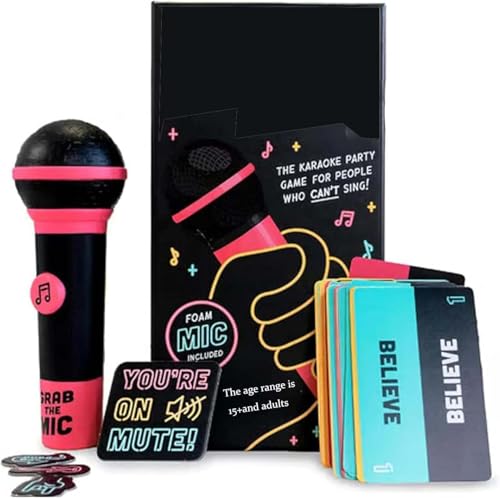 Grab That Mic Spiel,2025 New Grab Your Mic Party Game,Drop The Mic Game,Grab Mic Party Game,Drop The Mic Game Family Karaoke Fun and Hilarious Game Night for 2-10 Music Lovers von ZeiLaBang Kakadi