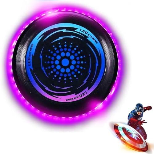 Leuchtende Frisbee Scheibe,Leuchtende Flugscheibe mit 49LED-Lichter,Ultimate Frisbee LED,Leuchtende Ultimate Frisbee,LED Frisbee Disc Spaßsport für Kinder Erwachsene Rasenstrand im Freien von ZeiLaBang Kakadi