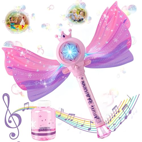 Seifenblasenmaschine Kinder,Bubble Blower Zauberstab,Bubble Maker Maschine,Automatisch Buntes Seifenblasen,Automatische Seifenblasen Spielzeug,Sommer Draussen Spielzeug Geschenk für Kinder von ZeiLaBang Kakadi