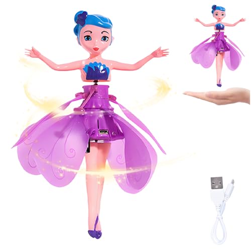ZeiLaBang Kakadi Fliegende Fee,Sky Dancers Flying Princess,Fliegende Puppe,Fliegende Puppe Fee,Schwebende Fee,Geeignet für Mädchen im Alter von 3–5 Jahren, Spielzeuggeschenk zum Kindertag von ZeiLaBang Kakadi