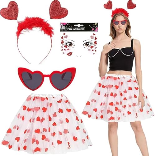 ZeiLaBang Kakadi Karneval Kostüme Amor Set,Amor-Kostüm,Herzchen Tutu,Weiß Tutu Rock,Damen Kostüm,Valentinstag Herz Stirnband Pailletten,Romantische Amor Kostüm Accessoires ZeiLaBang Kakadi Karneval Kostüme Amor Set,Amor-Kostüm,Herzchen Tutu,Weiß Tutu Rock,Damen Kostüm,Valentinstag Herz Stirnband Pailletten,Romantische Amor Kostüm Accessoires von ZeiLaBang Kakadi
