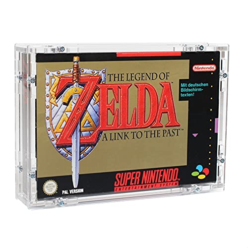 Zeigis Verschraubtes Case aus Acrylglas für EIN Nintendo SNES Spiel in OVP/Schutzbox/Protector/UV-Schutz/Transparent/Games/Super Nintendo Entertainment System von Zeigis