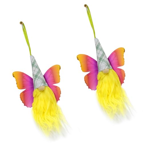 Zeiwohndc 2pcs Handwerk Butterfly Miniaturpuppen Skandinavische Elfen Finden Dekoration Für Easters Party Supplies von Zeiwohndc
