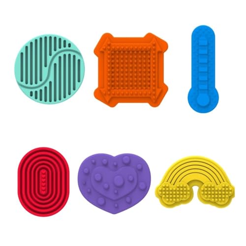 Zeiwohndc 6PCS Textur Sensorisches Spielzeug Silikon Sorge Stein Spielzeug Für Stressabbau Für Kinder Die Sensorische Stimulation Benötigen von Zeiwohndc