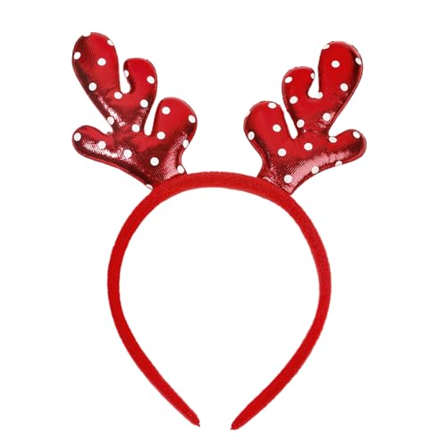 Zeizafa Haarschmuck mit Hirschgeweih, Weihnachtszubehör, für Damen und Mädchen, elastisches Haarband, niedliche Kopfbedeckung, Haarband von Zeizafa