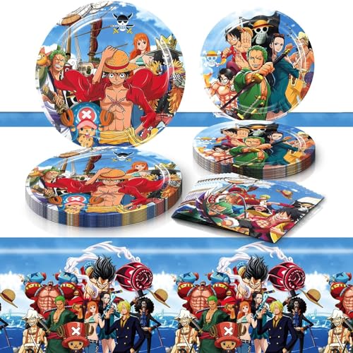 Partygeschirr, Party Supplies Set, Pappgeschirr Pappteller Becher Servietten für Kindergeburtstag Party Dekoration Geburtstagsdeko 10 Gäste von Zempertoopa