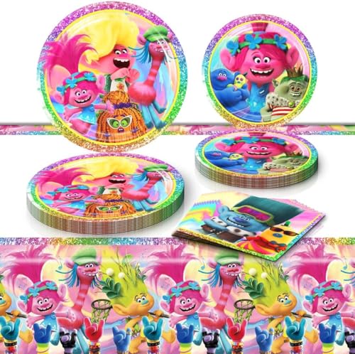 Trolls World Tour Partygeschirr Set, Partygeschirr Geburtstag, Kindergeburtstag Deko Party, Party Thema Partyzubehör Trolls World Tour Partygeschirr Set, Partygeschirr Geburtstag, Kindergeburtstag Deko Party, Party Thema Partyzubehör von Zempertoopa
