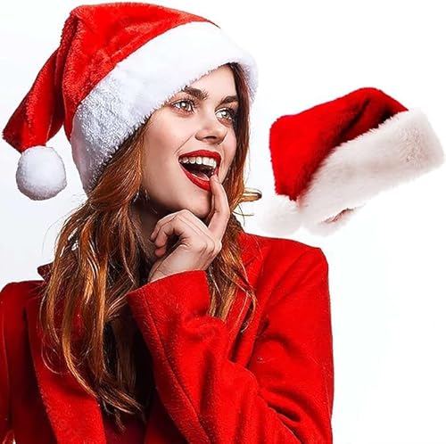 Zempertoopa Erwachsener Weihnachtsmütze, Plüsch Weihnachtsmann Mütze, Rot NikolausMütze, Weihnachtsmann Mütze, Weihnachtskostüm Zubehör für Rollenspielpartys, Weihnachtsfeiern, Geburtstage Zempertoopa Erwachsener Weihnachtsmütze, Plüsch Weihnachtsmann Mütze, Rot NikolausMütze, Weihnachtsmann Mütze, Weihnachtskostüm Zubehör für Rollenspielpartys, Weihnachtsfeiern, Geburtstage von Zempertoopa