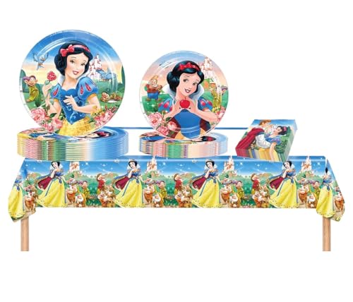 Zempertoopa Partygeschirr Set, Partygeschirr, Pappgeschirr Pappteller Becher Servietten für Kindergeburtstag Party Dekoration Geburtstagsdeko 10 Gäste von Zempertoopa