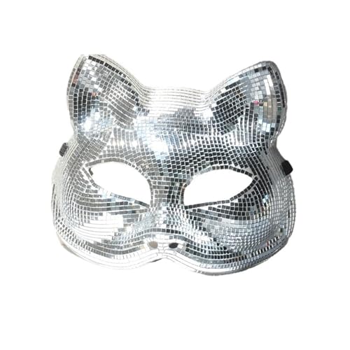 Schimmernde Katzen-Maskeraden, glitzerndes schwarz-silberfarbenes Katzenzubehör mit bequemem Tragen für Party-Enthusiasten Schimmernde Katzen-Maskeraden, glitzerndes schwarz-silberfarbenes Katzenzubehör mit bequemem Tragen für Party-Enthusiasten von Zemusinet