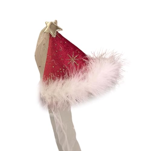 Schöne Haarnadel mit Weihnachtsmütze, groß, haarige Plüsch-Haarspangen, Mädchen-Haarnadel für Frauen, stilvolles Urlaubszubehör Schöne Haarnadel mit Weihnachtsmütze, groß, haarige Plüsch-Haarspangen, Mädchen-Haarnadel für Frauen, stilvolles Urlaubszubehör von Zemusinet