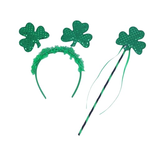 Zemusinet Kobold Blingbling Stirnband Kleeblatt Kopfbedeckung Zauberstab Foto Requisiten Irish Day Party Kopfbedeckung Cosplay Zubehör Zemusinet Kobold Blingbling Stirnband Kleeblatt Kopfbedeckung Zauberstab Foto Requisiten Irish Day Party Kopfbedeckung Cosplay Zubehör von Zemusinet