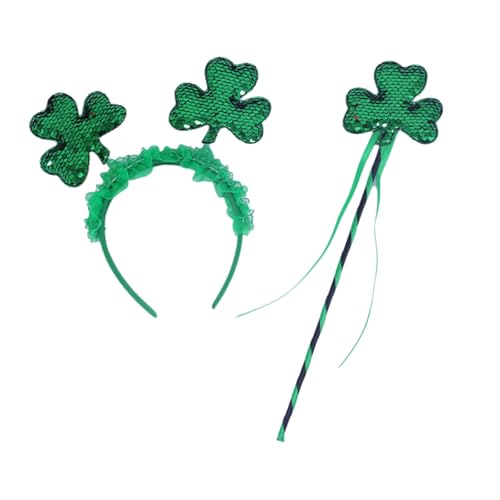 Zemusinet Kobold Blingbling Stirnband Kleeblatt Kopfbedeckung Zauberstab Foto Requisiten Irish Day Party Kopfbedeckung Cosplay Zubehör Zemusinet Kobold Blingbling Stirnband Kleeblatt Kopfbedeckung Zauberstab Foto Requisiten Irish Day Party Kopfbedeckung Cosplay Zubehör von Zemusinet