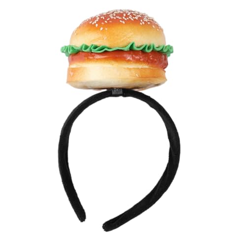 Zemusinet Kreativer Hamburger-Haarreif für festliche Anlässe, Kopfbedeckung, lustiges Muster, Haarreifen, Kopf-Accessoire Zemusinet Kreativer Hamburger-Haarreif für festliche Anlässe, Kopfbedeckung, lustiges Muster, Haarreifen, Kopf-Accessoire von Zemusinet