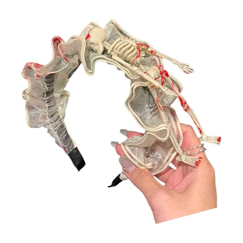 Zemusinet Skelett-Stirnband für Halloween-Party-Zubehör, leichte Kopfbedeckung, Cosplay, Kopfschmuck, Haarschmuck Zemusinet Skelett-Stirnband für Halloween-Party-Zubehör, leichte Kopfbedeckung, Cosplay, Kopfschmuck, Haarschmuck von Zemusinet