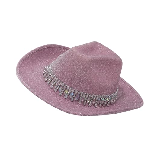 Zemusinet Stilvoller Westernhut Bühnenauftritte Kostüm mit Strass Polyester für Hochzeiten und Festivals Party Zemusinet Stilvoller Westernhut Bühnenauftritte Kostüm mit Strass Polyester für Hochzeiten und Festivals Party von Zemusinet
