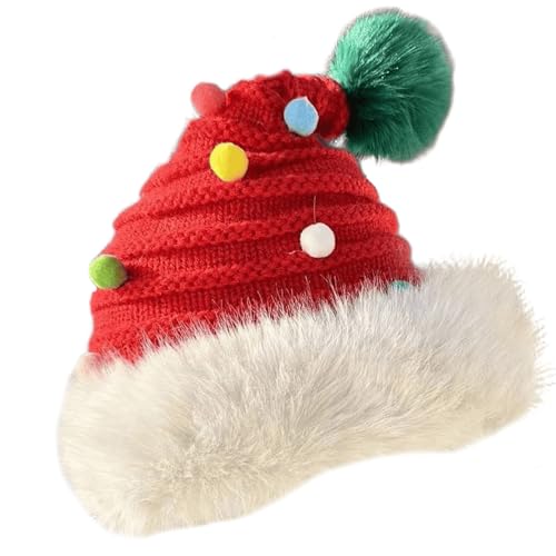 Zemusinet Weihnachtliche Kopfbedeckung, dicke Strickmütze für die Feiertage, bunte Outfits für Cosplay, Weihnachtsmann-Strickmütze Zemusinet Weihnachtliche Kopfbedeckung, dicke Strickmütze für die Feiertage, bunte Outfits für Cosplay, Weihnachtsmann-Strickmütze von Zemusinet