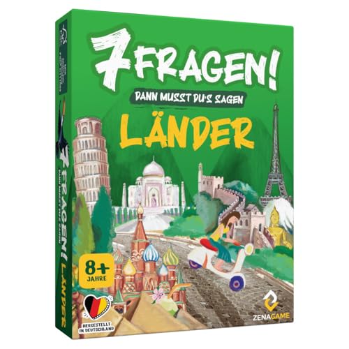 Zenagame 3162017 7 Fragen! Dann musst du's Sagen!, Länder, Länderquiz, Quizspiel ab 8 Jahren, Kinderquiz, Wissenspiel für Kinder Zenagame 3162017 7 Fragen! Dann musst du's Sagen!, Länder, Länderquiz, Quizspiel ab 8 Jahren, Kinderquiz, Wissenspiel für Kinder von ZENAGAME
