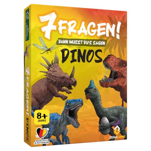 Zenagame 3162021 7 Fragen! Dann musst du's Sagen!, Dinos, Dinosaurier-Quiz-Spiel, Quizspiel ab 8 Jahren, Kinderquiz, Wissenspiel für Kinder Zenagame 3162021 7 Fragen! Dann musst du's Sagen!, Dinos, Dinosaurier-Quiz-Spiel, Quizspiel ab 8 Jahren, Kinderquiz, Wissenspiel für Kinder von ZENAGAME
