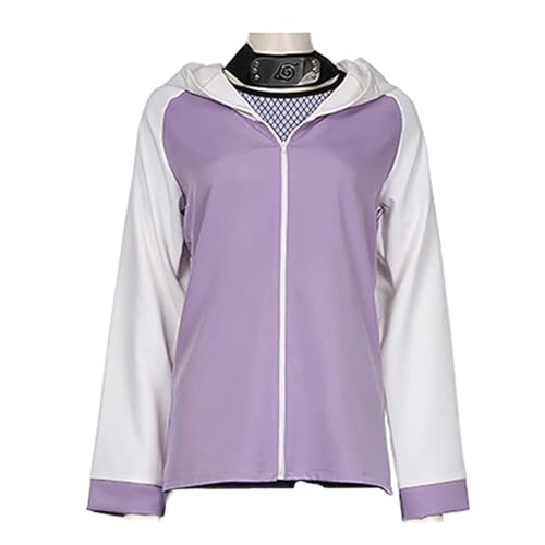 Hyuga Hinata Cosplay Kostüm Anime Hoodie Halloween Uniform Outfits,XXL-Purple von Zenaha