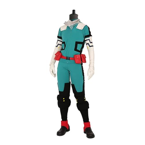 Zenaha Aldult Midoriya Izuku Cosplay Kostüm Uniformen Komplettset Anime Kampfanzug,Set -3XL von Zenaha