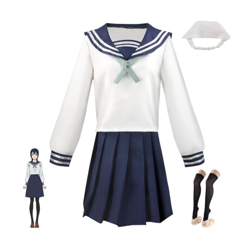 Zenaha Frauen Amanai Riko Cosplay Kostüm Schul Uniform Anime Lolita Matrosen Anzug,Set -3XL von Zenaha