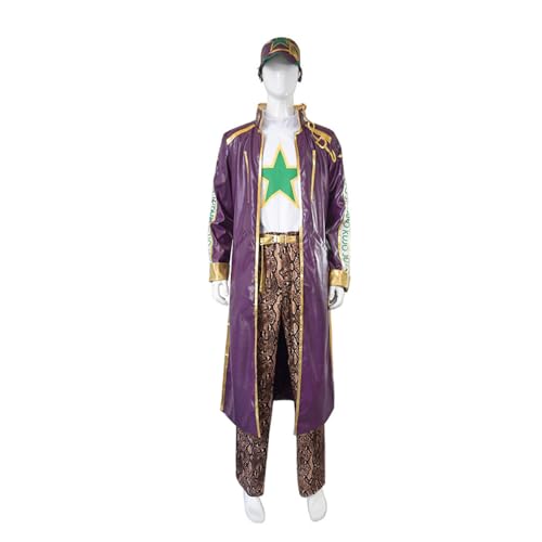 Zenaha Jotaro Cosplay Kostüm Komplettes Set Mit Hut Halloween Ausgefallenes Outfit,Purple-XXL von Zenaha