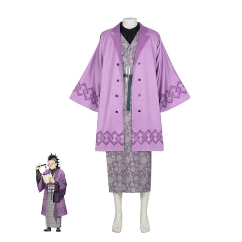 Zenaha Shinazugawa Genya Cosplay Kostüm Kimono Kleid Komplettset Für Halloween,XL-Purple von Zenaha