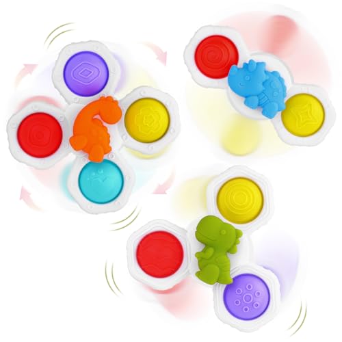 Saugnapf-Spinner-Spielzeug, Baby-Badespielzeug mit Saugnapf, Silikon-Flip-Board, Baby-sensorisches Spinner-Spielzeug, lindert Angstzustände, Reisespielzeug, für Kleinkinder, Jungen, Mädchen, 3Stück Saugnapf-Spinner-Spielzeug, Baby-Badespielzeug mit Saugnapf, Silikon-Flip-Board, Baby-sensorisches Spinner-Spielzeug, lindert Angstzustände, Reisespielzeug, für Kleinkinder, Jungen, Mädchen, 3Stück von Zendstanding