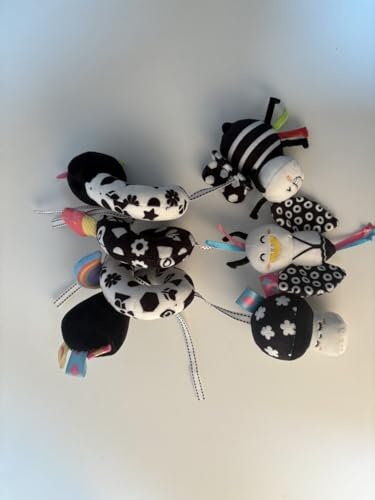 Zendstanding Spirale Autositz-Spielzeug für Babys, 0-6 Monate Kinderwagen Aktivität Hängespielzeug Hoher Kontrast Schwarz und Weiß Sensorisches Spielzeug Neugeborenes Weiches Plüsch Reisespielzeug für Zendstanding Spirale Autositz-Spielzeug für Babys, 0-6 Monate Kinderwagen Aktivität Hängespielzeug Hoher Kontrast Schwarz und Weiß Sensorisches Spielzeug Neugeborenes Weiches Plüsch Reisespielzeug für von Zendstanding