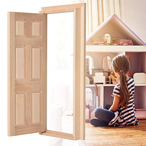 Zenith AUR 1:12 Puppenhaus Tür Miniatur Holztür Puppenhaus Möbel Zubehör DIY Puppen Haus Mini Tür für Sammler Hobbyisten von ZenithAur