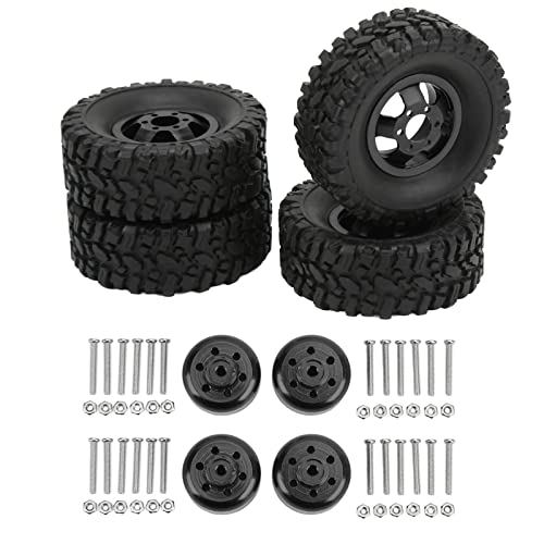 ZenithAur 4WD -Gummireifen Aluminiumrad -Hub für WPL C14 C24 B14 B24 B16 B36 1/16 RC -Auto -Upgrade Teil (Schwarz) von ZenithAur