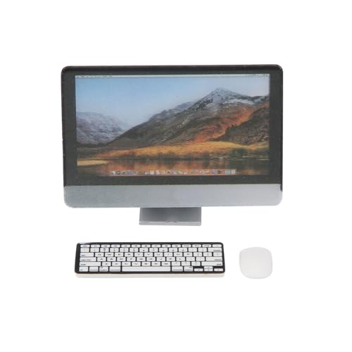 ZenithAur Puppenhauszubehör im Maßstab 1:12, Puppenhaus-Miniatur-Computerset, LCD-Bildschirm, Tastatur für Miniaturhäuser ZenithAur Puppenhauszubehör im Maßstab 1:12, Puppenhaus-Miniatur-Computerset, LCD-Bildschirm, Tastatur für Miniaturhäuser von ZenithAur