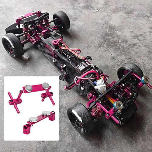 ZenithAur RC CAR Body Mount Kit, Aluminium Magnetic Invisible Body Shell Mount Kit für HSP 1/10 Drift Racing Car (Rosa) von ZenithAur