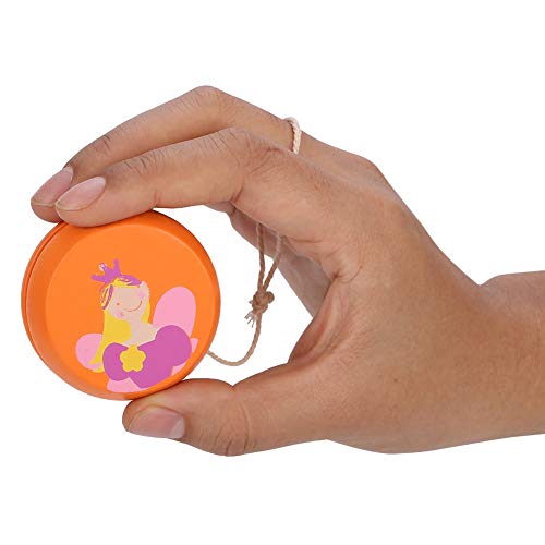 ZenithAur Yoyo für Kinder pädagogische Holzjoyo -Spielzeug mit Cartoon -Muster -Design, geeignet für Anfänger Yoyo Ball Play und Kleinkindentwicklung (Orange Prinzessin) von ZenithAur
