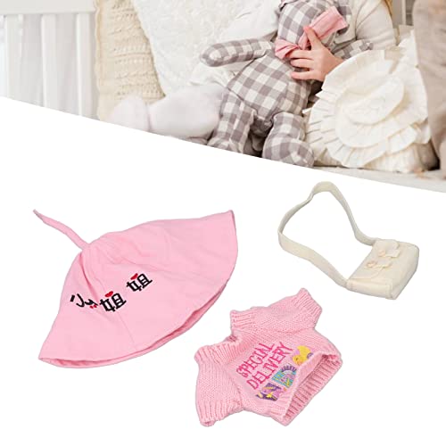 ZenithAur niedliche gelbe Entenkleidung Waschbar Plüschspielzeugkleidung Kinder Enten -Outfit Set mit Hut und Tasche für ausgestopfte Tiere, die das fantasievolle Spiel fördern (Ich tippe) von ZenithAur