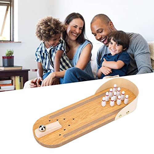 Zenithaur Mini Bowlingspiel Set Tabletop Holz Bowling -Spiel für Indoor Mini Bowling Alley Genuss, EIN Desktop -Stress -Relief -Spielzeug und Geschenke für Kinder Erwachsene von ZenithAur