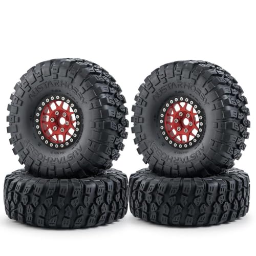 1,9 -Zoll -Metall -Perldlock -Radfelgen mit 120 -mm -Gummireifen kompatibel mit 1 10 -Skala -RC -Crawler -Auto -Upgrade -Teilen(Titanium Set) von ZenithRide