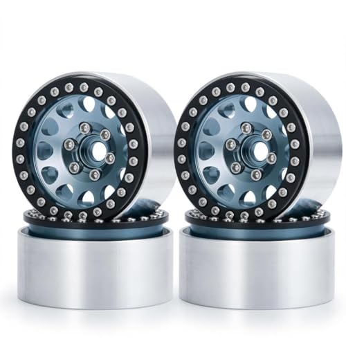 4pcs Aluminium 1,9 Zoll 30 mm Peradlock Räder Felgen Hubs kompatibel mit 1 10 Skala RC Crawler Car Off Road Fahrzeugteile(No.24 Titanium) von ZenithRide