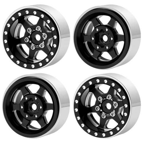 ZenithRide 1,0 -Zoll -Aluminium -Beadlock -Radfelgen, die mit 1 24 -Skala -RC -Autos wie SCX24 STADBOLT C10 -Bronco und ähnlichen Modellen kompatibel sind(Type 13 Black) von ZenithRide