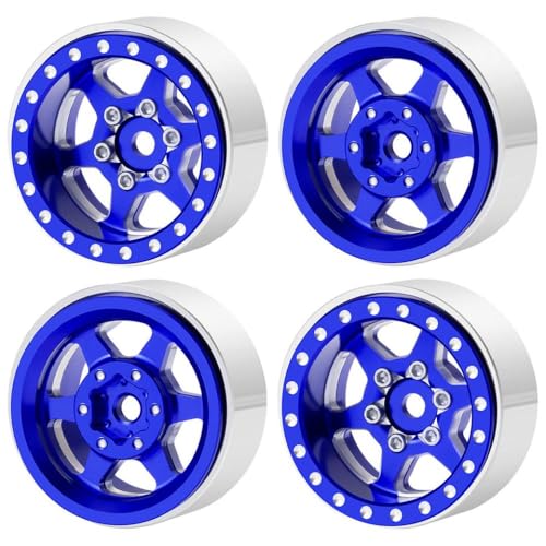 ZenithRide 1,0 -Zoll -Aluminium -Beadlock -Radfelgen, die mit 1 24 -Skala -RC -Autos wie SCX24 STADBOLT C10 -Bronco und ähnlichen Modellen kompatibel sind(Type 13 Blue) von ZenithRide