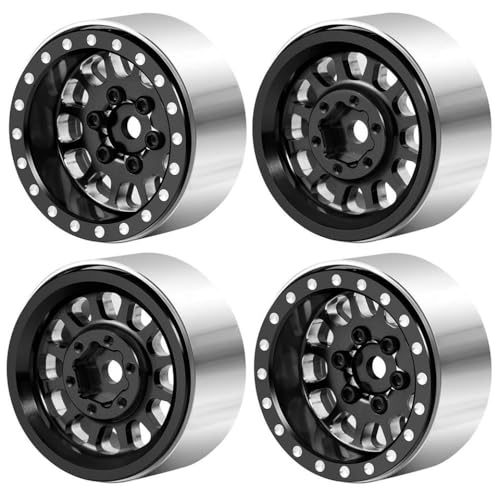 ZenithRide 1,0 -Zoll -Aluminium -Beadlock -Radfelgen, die mit 1 24 -Skala -RC -Autos wie SCX24 STADBOLT C10 -Bronco und ähnlichen Modellen kompatibel sind(Type 14 Black) von ZenithRide