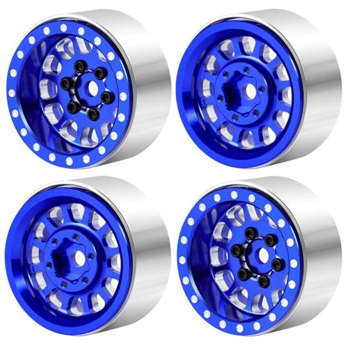 ZenithRide 1,0 -Zoll -Aluminium -Beadlock -Radfelgen, die mit 1 24 -Skala -RC -Autos wie SCX24 STADBOLT C10 -Bronco und ähnlichen Modellen kompatibel sind(Type 14 Blue) von ZenithRide